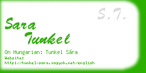 sara tunkel business card